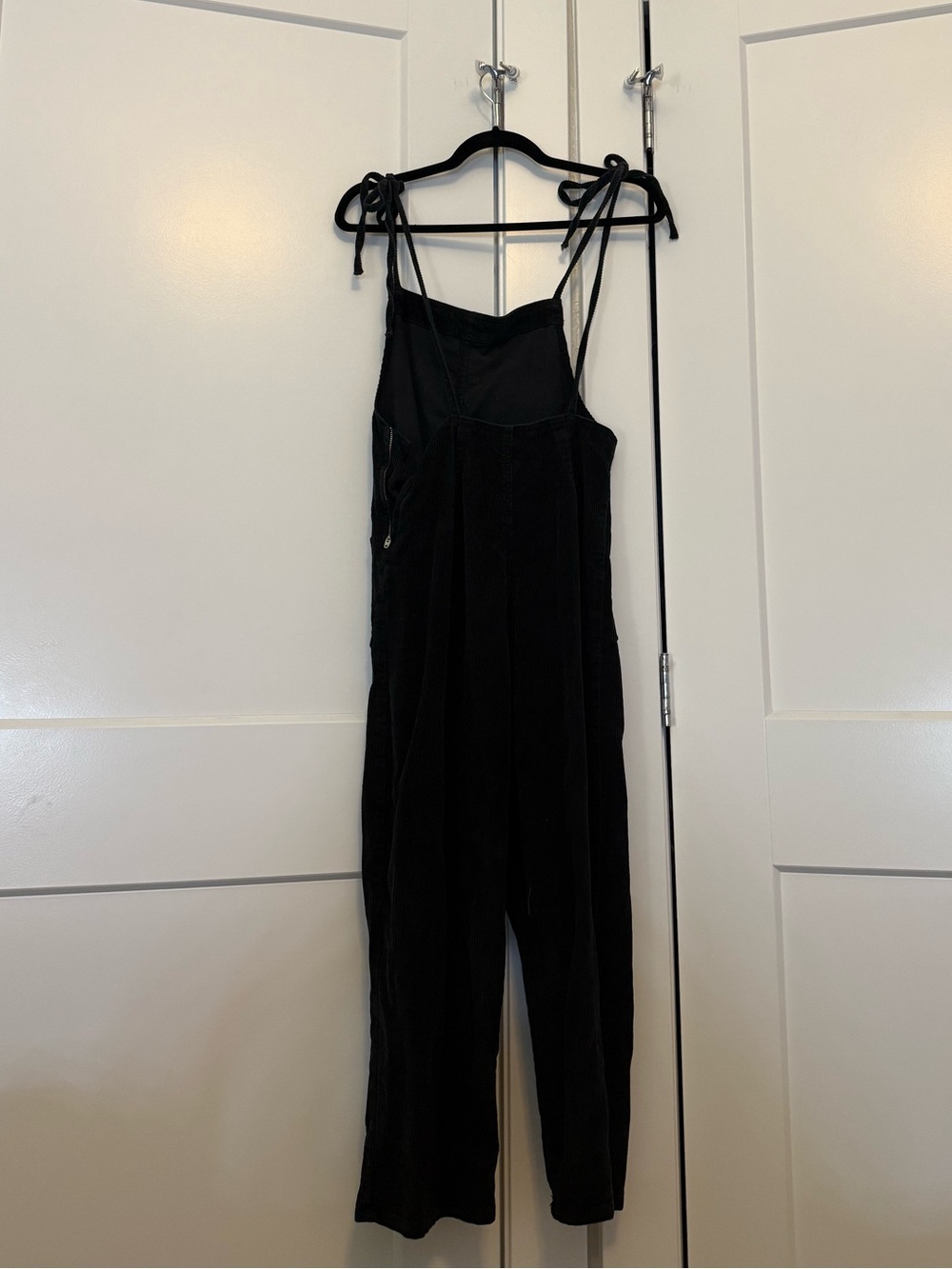 BDG Black Corduroy Tie-Shoulder Jumpsuit